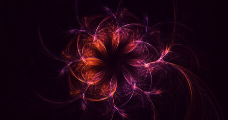 Obraz premium 3D rendering abstract colorful fractal light background