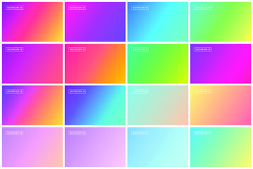 Abstract creative concept vector multicolor blurred background set. For Web and Mobile Applications, illustration template design, business infographic and social media, modern decoration. EPS 10