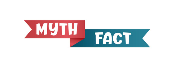 Myths and facts sign. Myths vs Facts header design. True or false facts bubble. Banner design for any purposes.