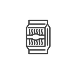 Noodle pack line icon