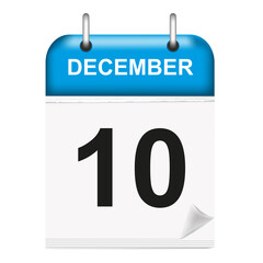 December 10th. Calendar icon.