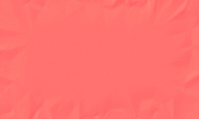 Coral Red wrinkled crumpled paper texture for background.