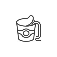 Chinese food box line icon