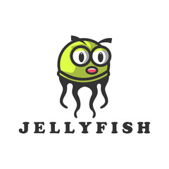 Yellow Jellyfish Logo Graphic Design