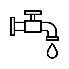 Faucet Icon, Line style icon vector illustration, Suitable for website, mobile app, print, presentation, infographic and any other project.