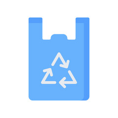 Plastic Bag Icon, Flat style icon vector illustration, Suitable for website, mobile app, print, presentation, infographic and any other project.
