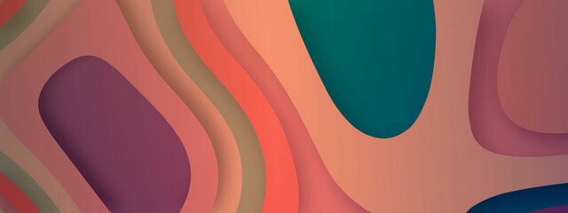 Obraz premium abstract background with waves, Papercut Pink background | abstract background| Papercut pattern template, Abstract light blue realistic papercut decoration textured with wavy layers. Topography map 