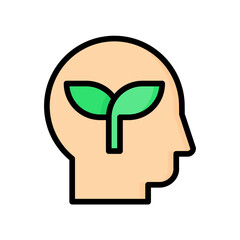 Thinking Icon, Filled Line style icon vector illustration, Suitable for website, mobile app, print, presentation, infographic and any other project.