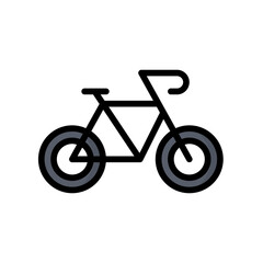 Bicycle Icon, Filled Line style icon vector illustration, Suitable for website, mobile app, print, presentation, infographic and any other project.