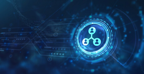 Internet, business, Technology and network concept. Human Resources HR management recruitment employment headhunting concept. 3d illustration.