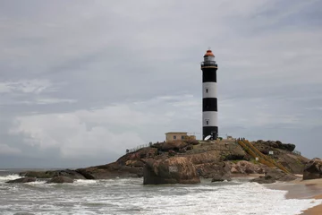 Fototapeten Kapu beach and lighthouse was built in 1901. Kapu lighthouse is 27 meters tall. Constructed on a rock , Mangalore, India © RealityImages
