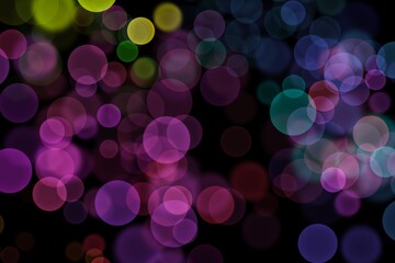 bokeh image on black background