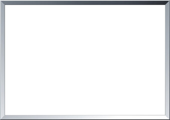 Obraz premium シルバーのメタリックな額縁 フレーム