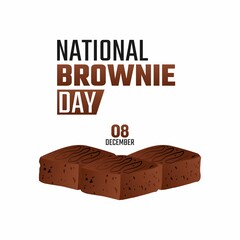 vector graphic of national brownie day good for national brownie day celebration. flat design. flyer design.flat illustration. - obrazy, fototapety, plakaty