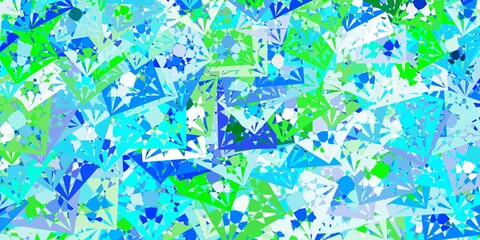 Light Blue, Green vector template with triangle shapes.