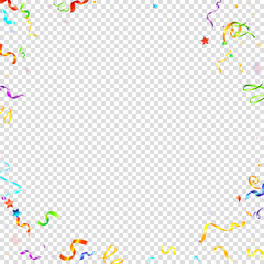 ribbon serpentine tinsel red spiral color curly