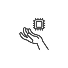 AI Technology line icon
