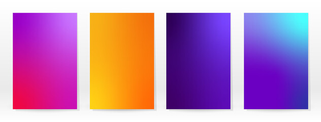 Fototapeta premium Minimal Poster. Pastel Soft. Rainbow Gradient Set.