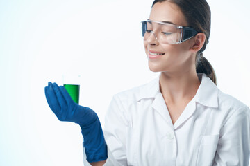 laboratory assistant research biology ecology experiment light background