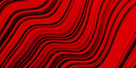 Dark Red vector background with curves.