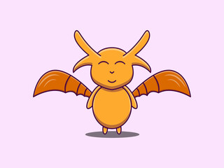 Print Vector Cute dragon cartoon illustration