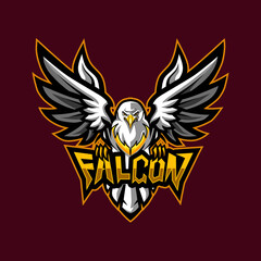 Obraz premium eagle angry fly mascot for sports and esports logo vector illustration