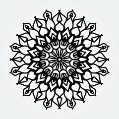 Decorative round floral mandala