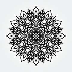 Decorative round floral mandala
