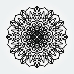 Decorative round floral mandala