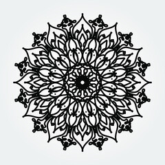 Decorative round floral mandala