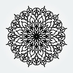 Decorative round floral mandala
