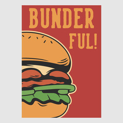 vintage poster design bunder full retro illustration