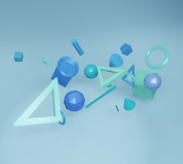 3d illustration abstract geometric background