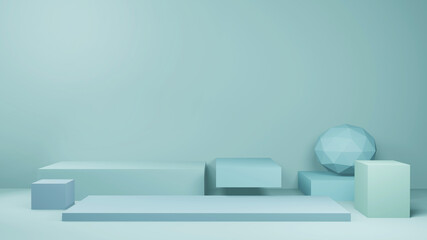 3d illustration abstract geometric background