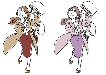 ショッピングを満喫する女性