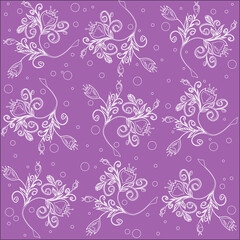 Floral pattern purple 