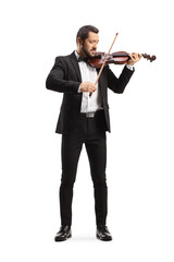 Full length shot of a violinist performing