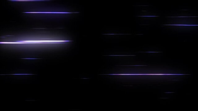 Animations of glowing horizontal lines moving across the screen against a dark background. Technology and Science