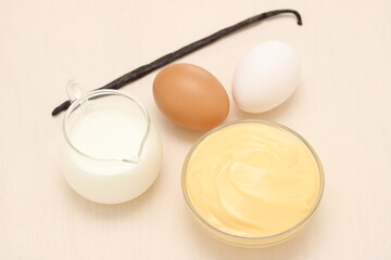 カスタードクリームと材料