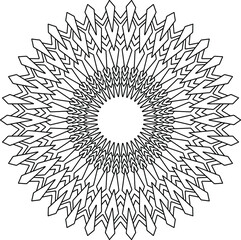 abstract floral ornament mandala design, tattoo, black and white mandala, pattern, tattoo, 