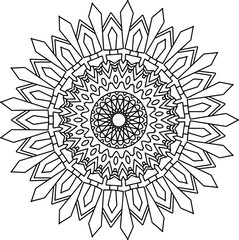 abstract floral ornament mandala design, tattoo, black and white mandala, pattern, tattoo, 
