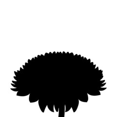 Silhouette flower chrysanthemum. Symbol of the holiday in the east