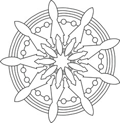 abstract floral ornament mandala design, tattoo, black and white mandala, pattern, tattoo, 