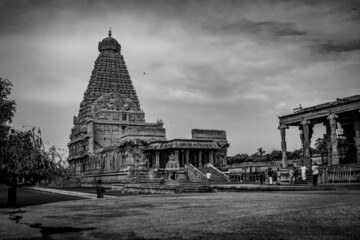 Tanjore Big Temple or Brihadeshwara Temple was built by King Raja Raja Cholan in Thanjavur, Tamil...