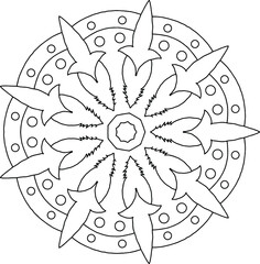 abstract floral ornament mandala design, tattoo, black and white mandala, pattern, tattoo, 