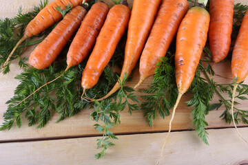 Carrots on table
