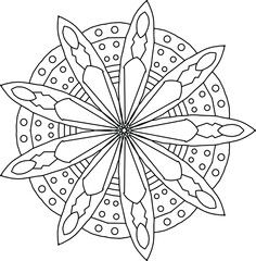 abstract floral ornament mandala design, tattoo, black and white mandala, pattern, tattoo, 