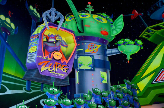 Disney's The Buzz Light Year Lazer Ride In Disney Paris.