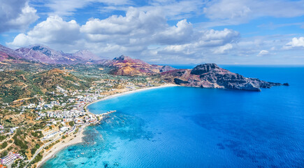 Obraz premium Landscape with Plakias beach, Crete island, Greece