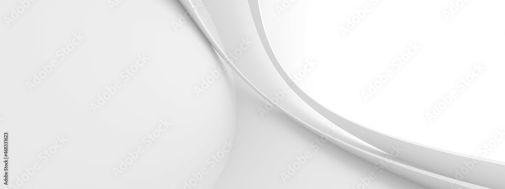Poster abstract architecture background. 3d rendering of white circularl building